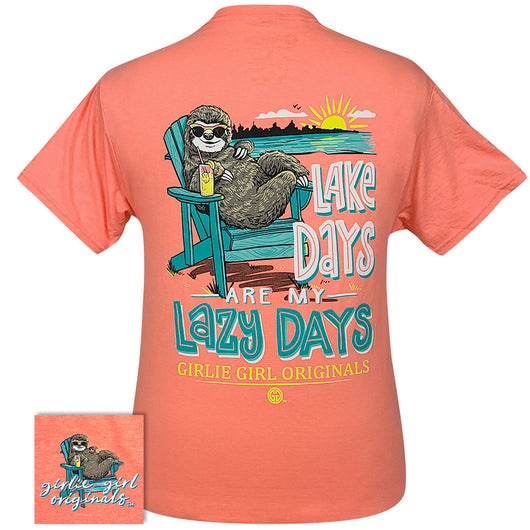 Girlie Girl Originals Lazy Days Sloth - Adult & Kids T-Shirts, Sweatshirts & Hoodies apparel design preview 1