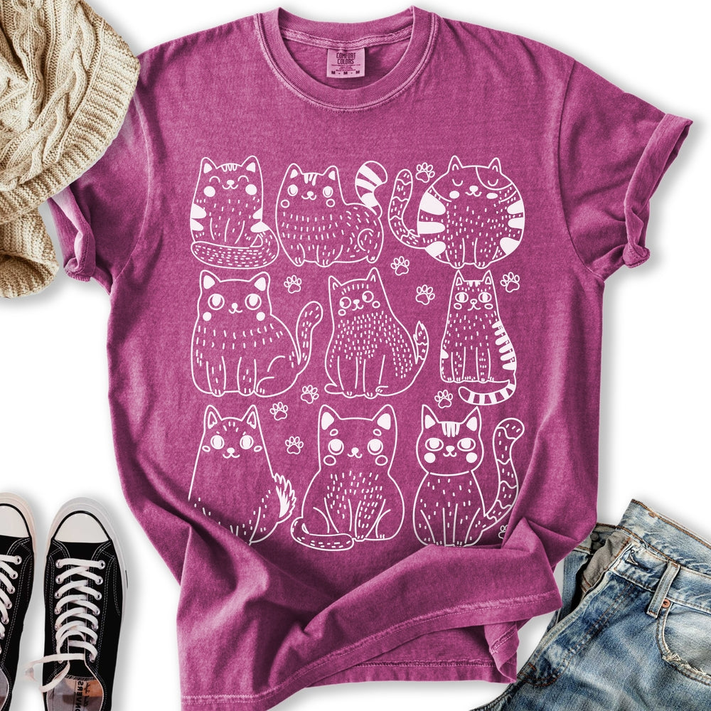 Line Art Cats - Adult & Kids T-Shirts, Sweatshirts & Hoodies apparel design preview 1
