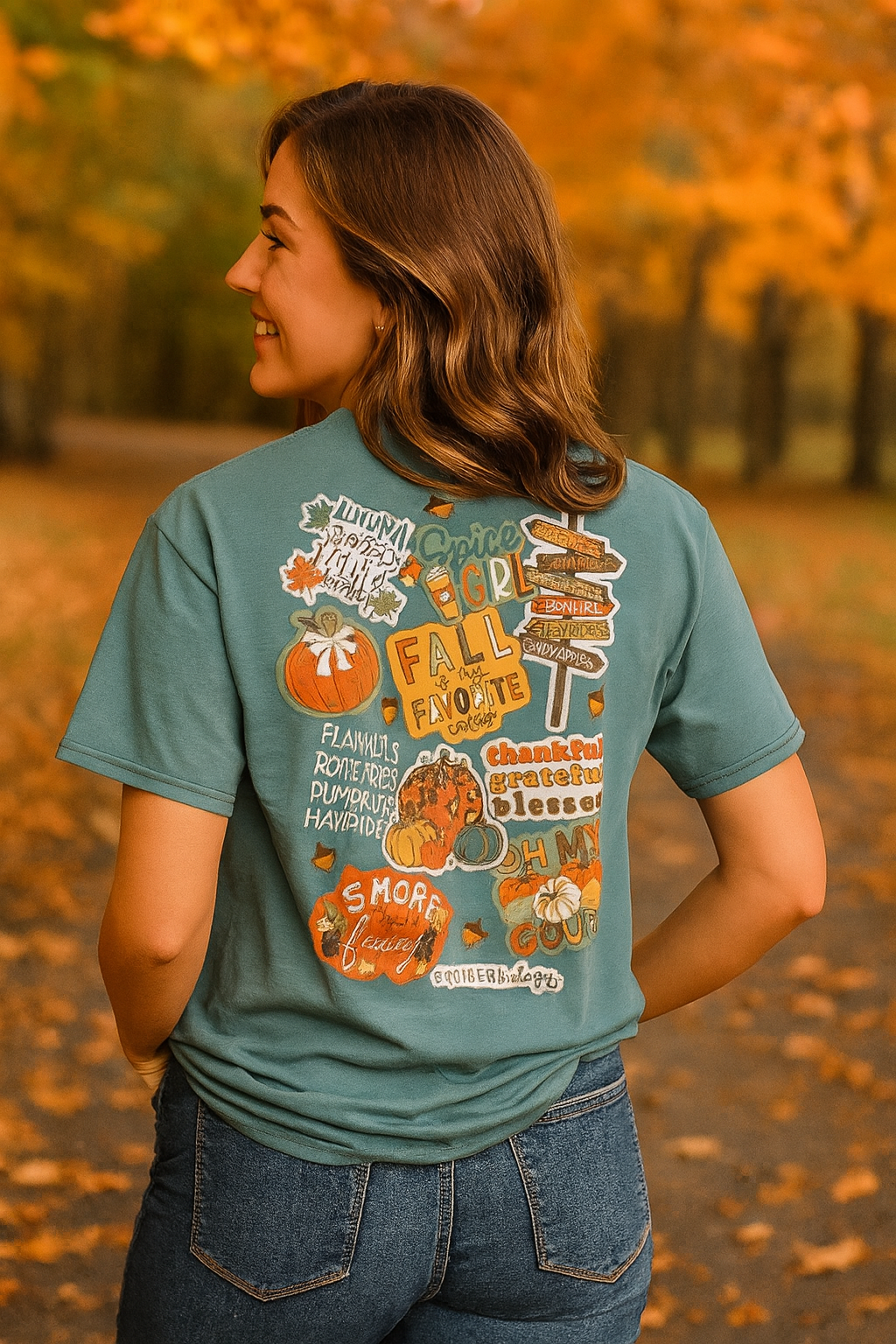 Southernology Decals Pumpkin Fall Comfort Colors - Adult & Kids T-Shirts, Sweatshirts & Hoodies apparel design preview 1