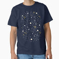 Galaxy cosmos, moon and stars. Astronomy pattern. - Adult & Kids T-Shirts, Sweatshirts & Hoodies apparel design preview 1