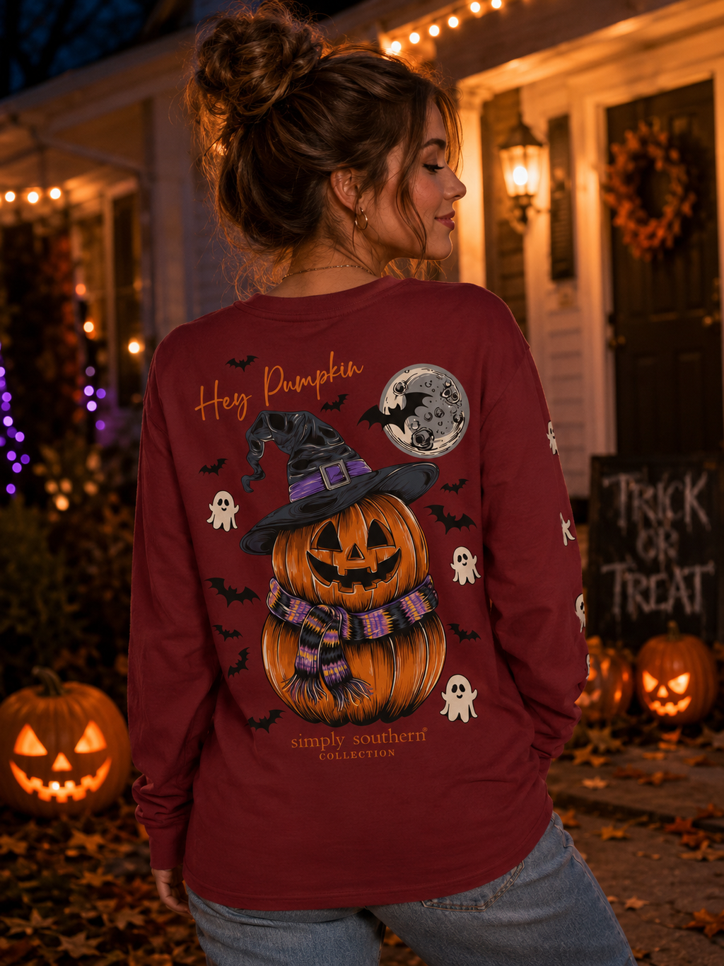 Simply Southern Hey Pumpkin Fall - Adult & Kids T-Shirts, Sweatshirts & Hoodies apparel design preview 1