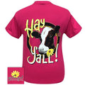 Girlie Girl Originals Preppy Hay Y'all Cow - Adult & Kids T-Shirts, Sweatshirts & Hoodies apparel design preview 1