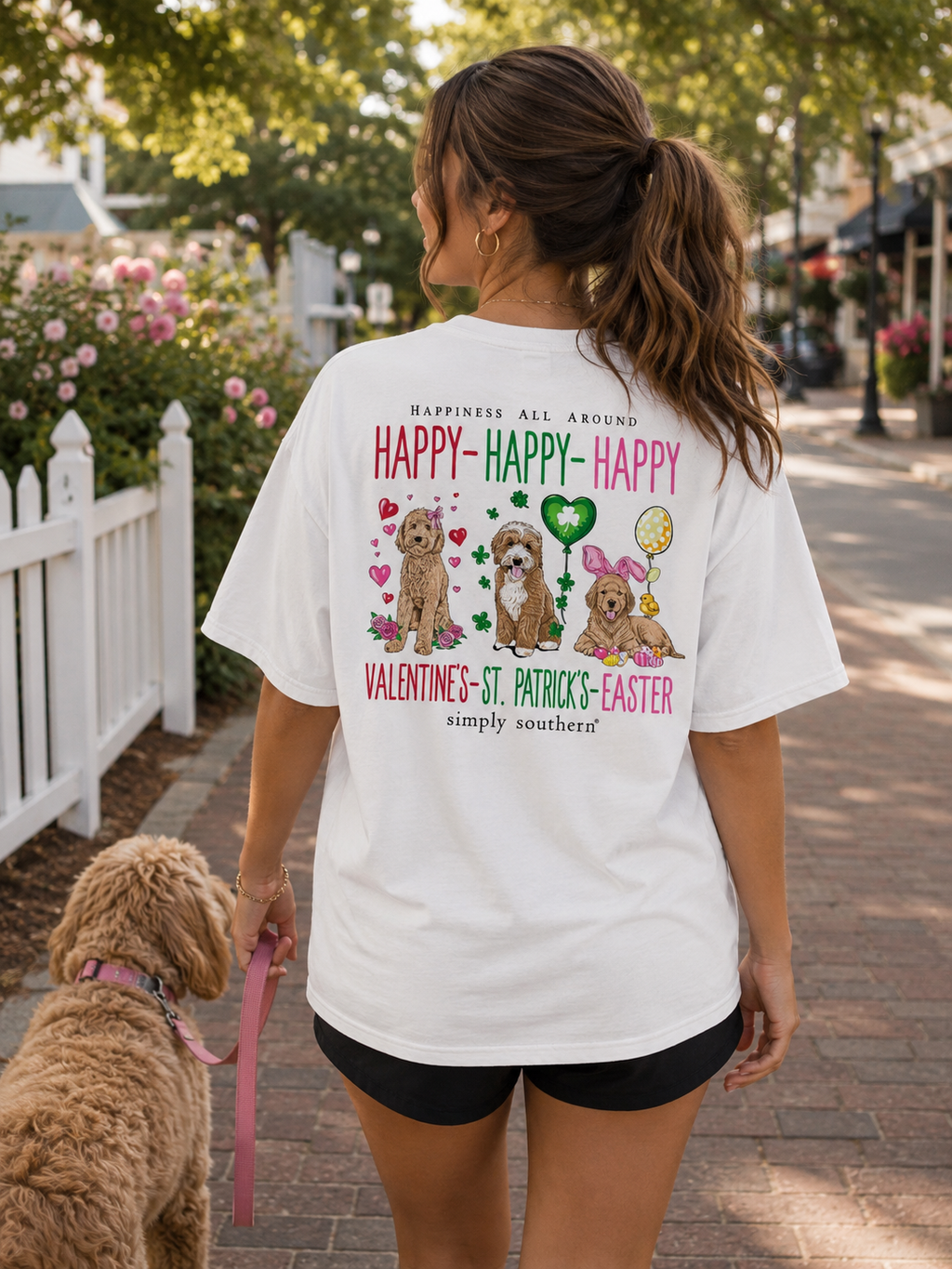 Simply Southern Xoxo Irish Easter Happy Dogs - Adult & Kids T-Shirts, Sweatshirts & Hoodies apparel design preview 1