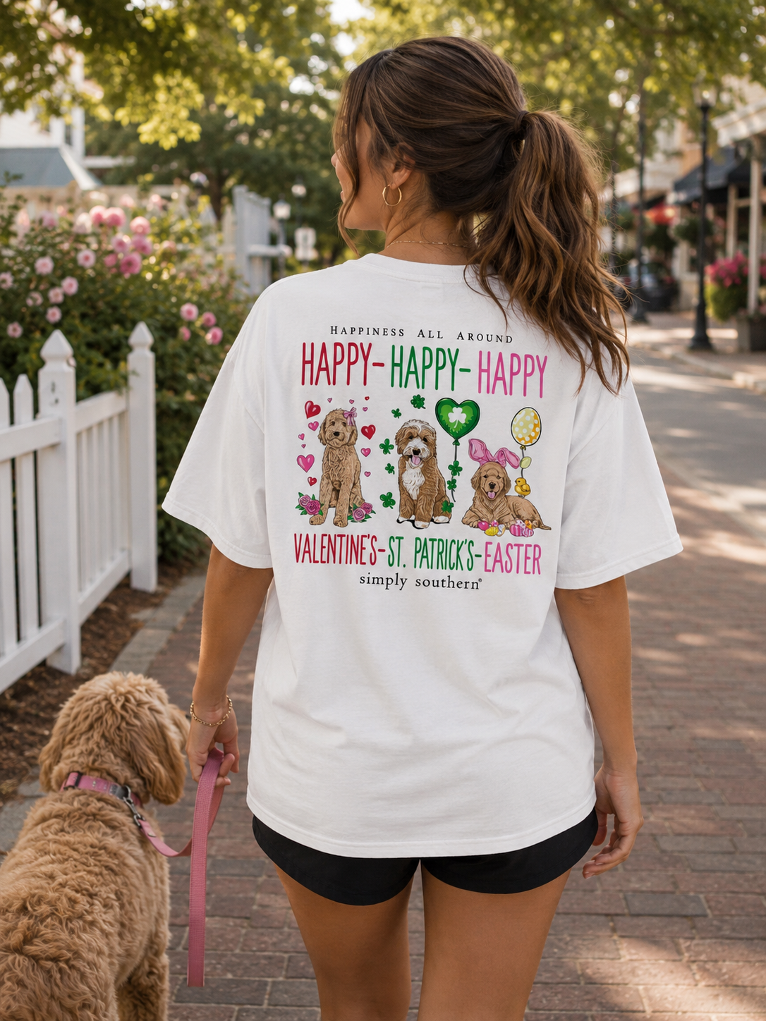 Simply Southern Xoxo Irish Easter Happy Dogs - Adult & Kids T-Shirts, Sweatshirts & Hoodies apparel design preview 1