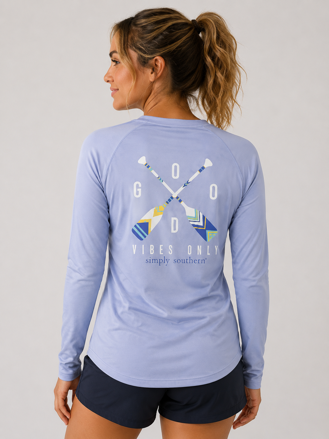 SALE Simply Southern Good Vibes Beach Rash Guard Swim - Adult & Kids T-Shirts, Sweatshirts & Hoodies apparel design preview 1
