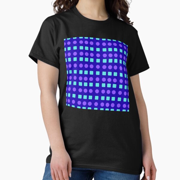 Turquoise Rounded Squares and Purple Octagons on Dark - Adult & Kids T-Shirts, Sweatshirts & Hoodies apparel design preview 1
