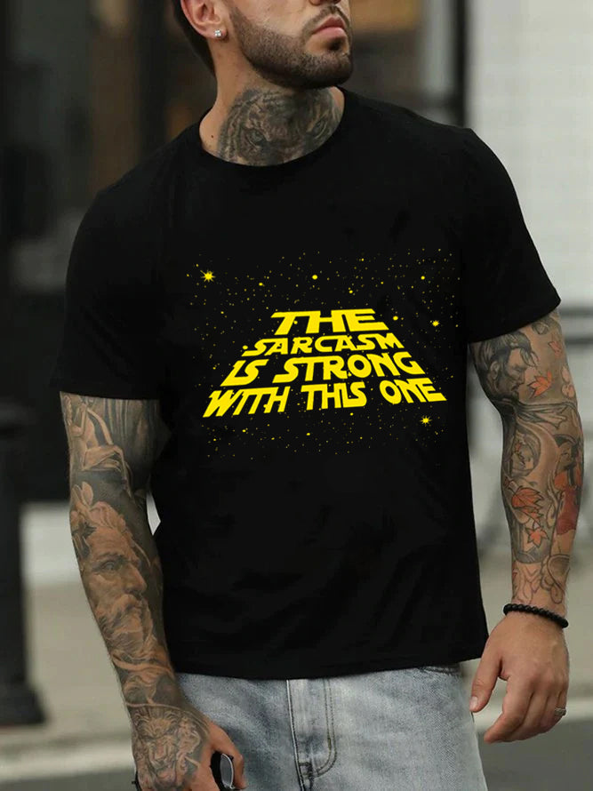 The Sarcasm Is Strong With This One Print Men Slogan - Adult & Kids T-Shirts, Sweatshirts & Hoodies apparel design preview 3