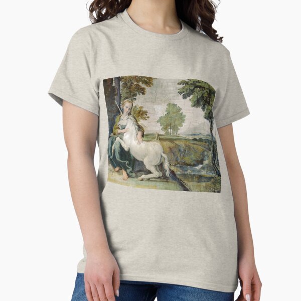 Medieval Unicorn Floral Tapestry Painting - Adult & Kids T-Shirts, Sweatshirts & Hoodies apparel design preview 1