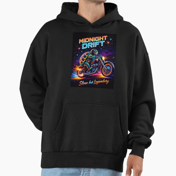 Midnight Drift Slow but Legendary Turtle Rider - Adult & Kids T-Shirts, Sweatshirts & Hoodies apparel design preview 1