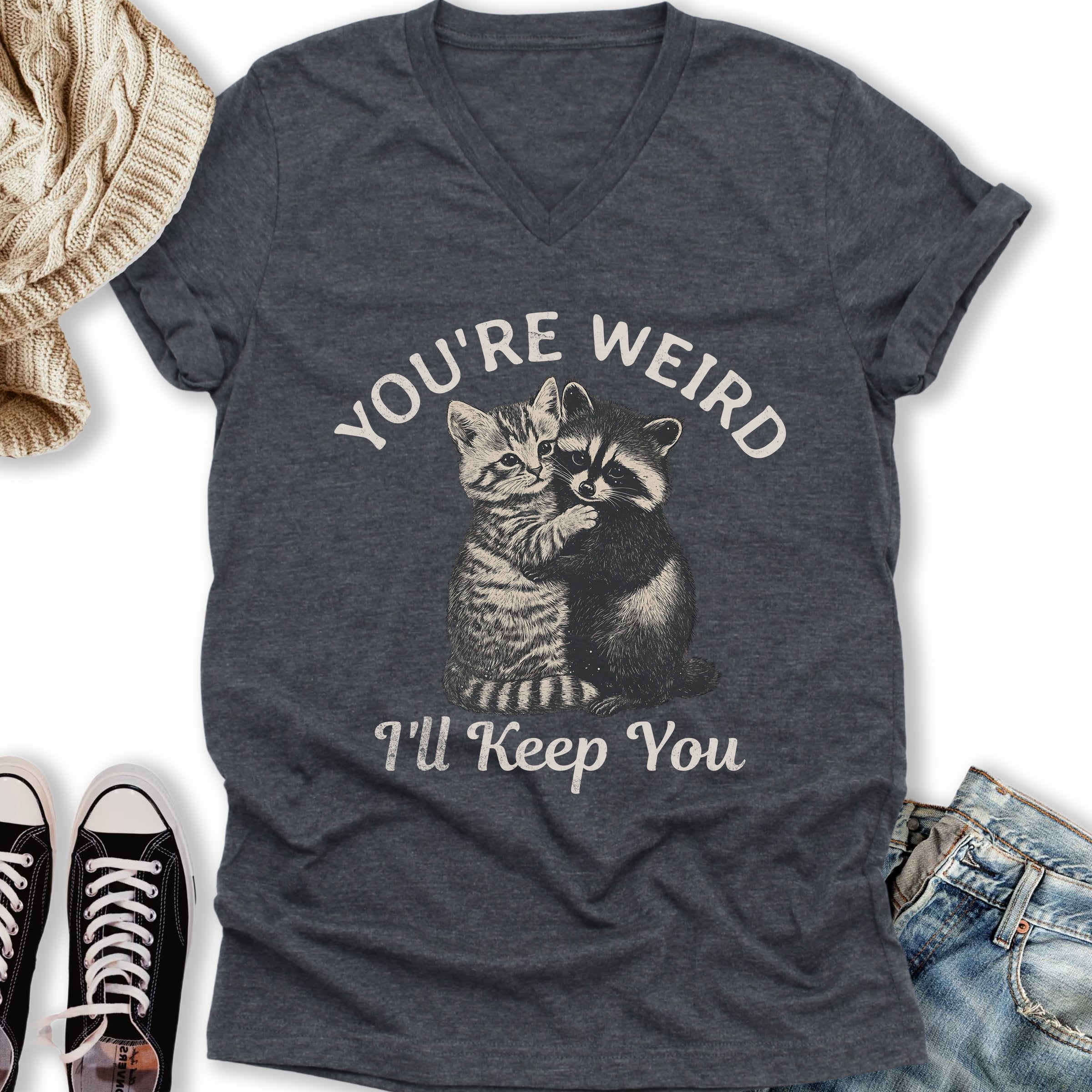 You're Weird V-Neck - Adult & Kids T-Shirts, Sweatshirts & Hoodies apparel design preview 1