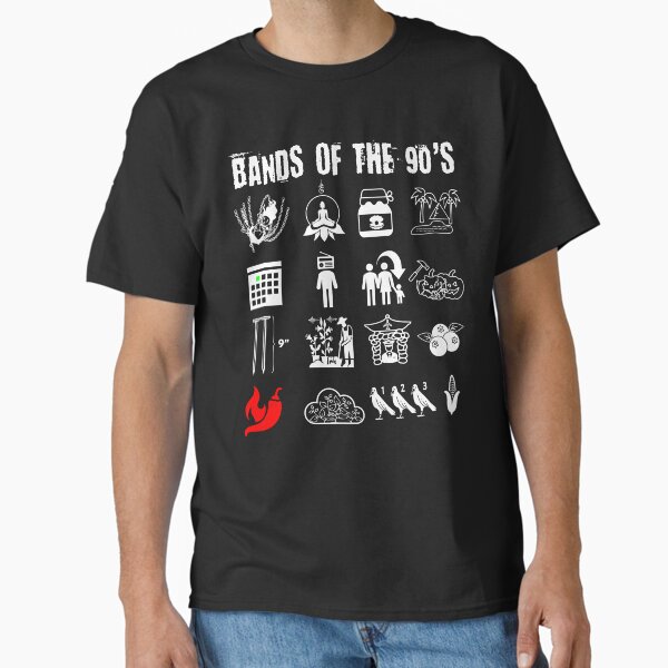 Funny Nerdy Iconic Alternative Rock Bands of the 90s - Adult & Kids T-Shirts, Sweatshirts & Hoodies apparel design preview 1