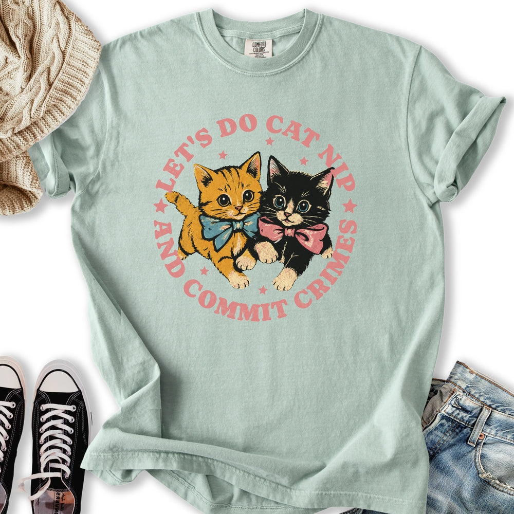 Cat Nip Crimes - Adult & Kids T-Shirts, Sweatshirts & Hoodies apparel design preview 1