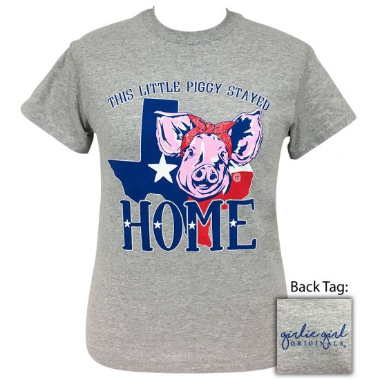 Girlie Girl Originals Preppy Piggy Home Texas - Adult & Kids T-Shirts, Sweatshirts & Hoodies apparel design preview 1