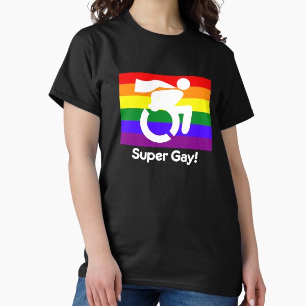 Super Gay! Superhero Wheelchair Logo - Adult & Kids T-Shirts, Sweatshirts & Hoodies apparel design preview 1