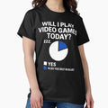 Will I Play Video Games Today Funny Gamer Chart Meme - Adult & Kids T-Shirts, Sweatshirts & Hoodies apparel design preview 1