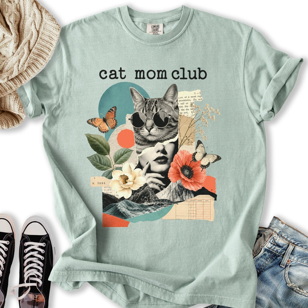 Cat Mom Club Collage - Adult & Kids T-Shirts, Sweatshirts & Hoodies apparel design preview 1