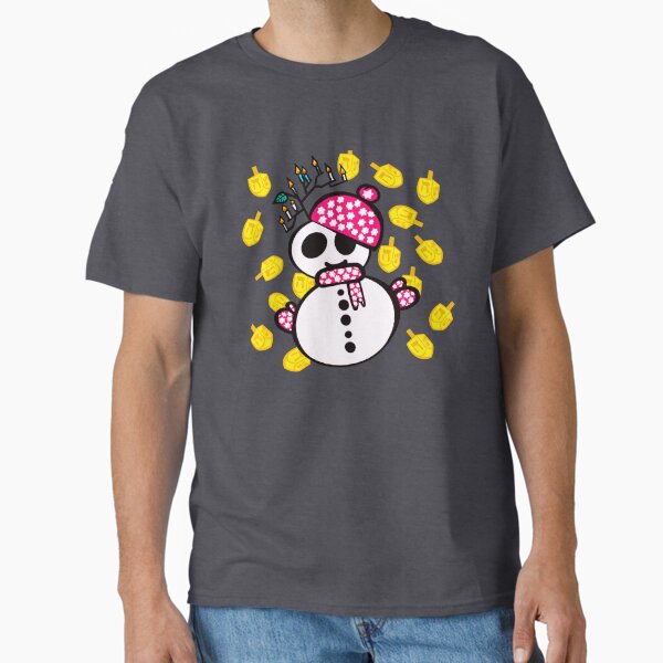 Cute Snowman With Menorah Jewish Winter Holiday Art - Adult & Kids T-Shirts, Sweatshirts & Hoodies apparel design preview 1