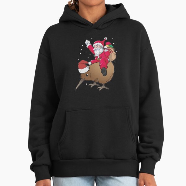 Funny New Zealand Santa Riding Kiwi Bird Holiday - Adult & Kids T-Shirts, Sweatshirts & Hoodies apparel design preview 1
