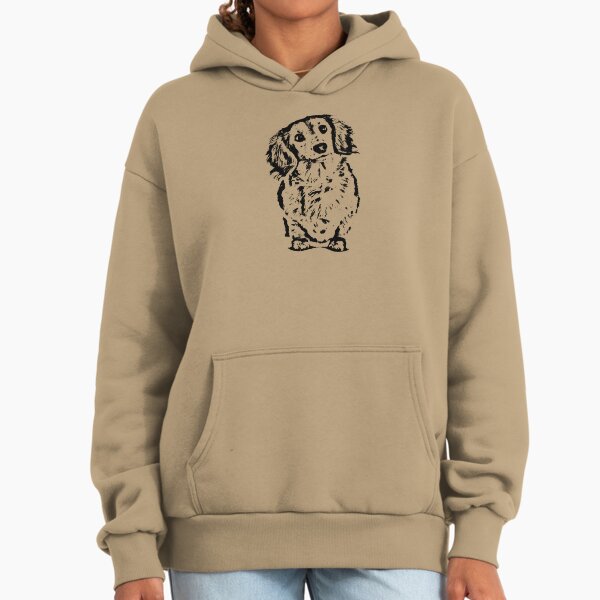 Long Haired Dachshund Head Tilt - Adult & Kids T-Shirts, Sweatshirts & Hoodies apparel design preview 1