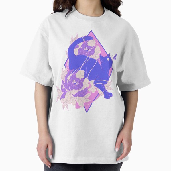 Cute Cat with Flowers Whimsical Feline Floral Art - Adult & Kids T-Shirts, Sweatshirts & Hoodies apparel design preview 1