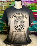 Tattoo Mama Leopard Bleached Dye Canvas Girlie - Adult & Kids T-Shirts, Sweatshirts & Hoodies apparel design preview 1