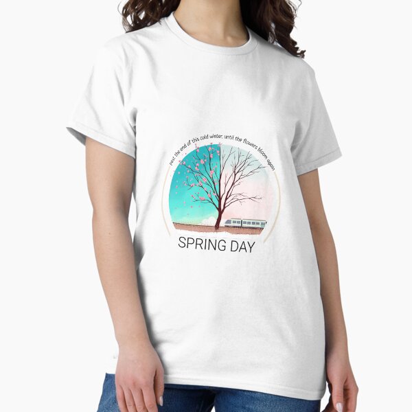 Spring Day (Color Ver.) BTS Song Illustration - Adult & Kids T-Shirts, Sweatshirts & Hoodies apparel design preview 1