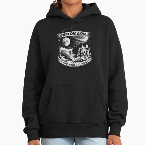 Camp Crystal Lake: Where Summer Lives Forever - Adult & Kids T-Shirts, Sweatshirts & Hoodies apparel design preview 1