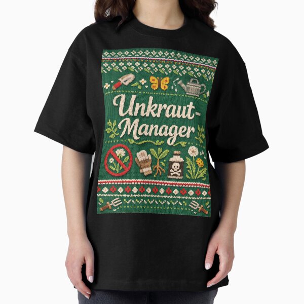 Weed Manager Funny Gardener Design in Knit Style - Adult & Kids T-Shirts, Sweatshirts & Hoodies apparel design preview 1
