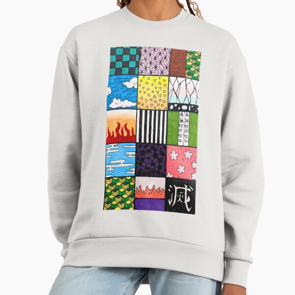 Demon Slayer Pattern Squares - Adult & Kids T-Shirts, Sweatshirts & Hoodies apparel design preview 1