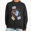 Retro Walkman and Cassette Tapes Pencil Pattern - Adult & Kids T-Shirts, Sweatshirts & Hoodies apparel design preview 1