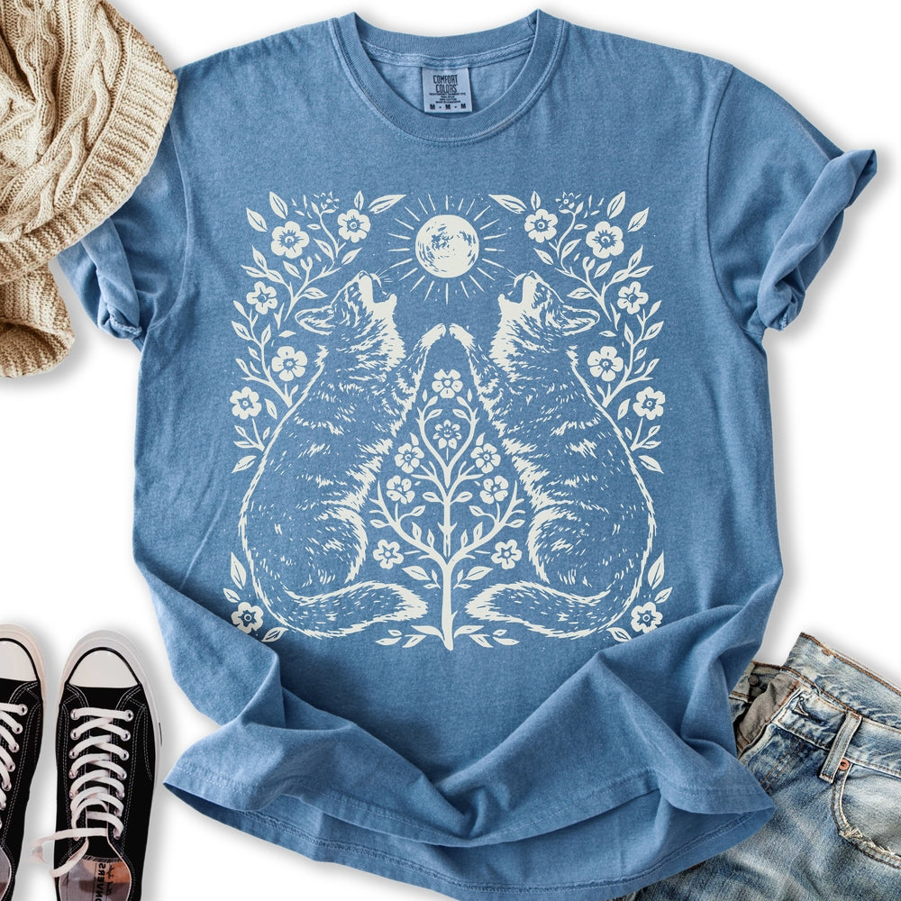 Woodblock Cat Print - Adult & Kids T-Shirts, Sweatshirts & Hoodies apparel design preview 1