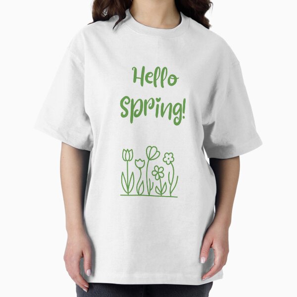 Hello Spring Playful flower design - Adult & Kids T-Shirts, Sweatshirts & Hoodies apparel design preview 1