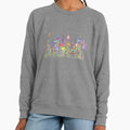 Hand painted colorful wild flower field Lightweight - Adult & Kids T-Shirts, Sweatshirts & Hoodies apparel design preview 1