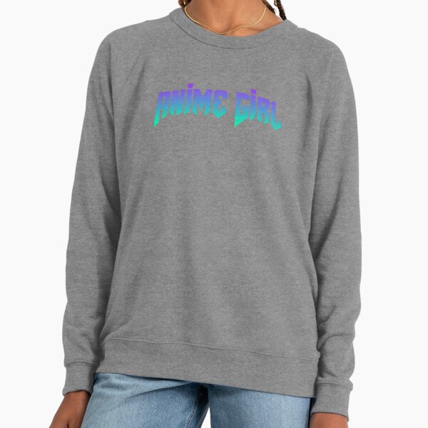 Anime Girl, Blue Typography Lightweight - Adult & Kids T-Shirts, Sweatshirts & Hoodies apparel design preview 1