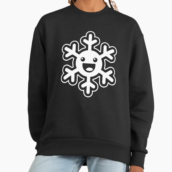 Smiling Snowflake Cute Winter Cartoon - Adult & Kids T-Shirts, Sweatshirts & Hoodies apparel design preview 1