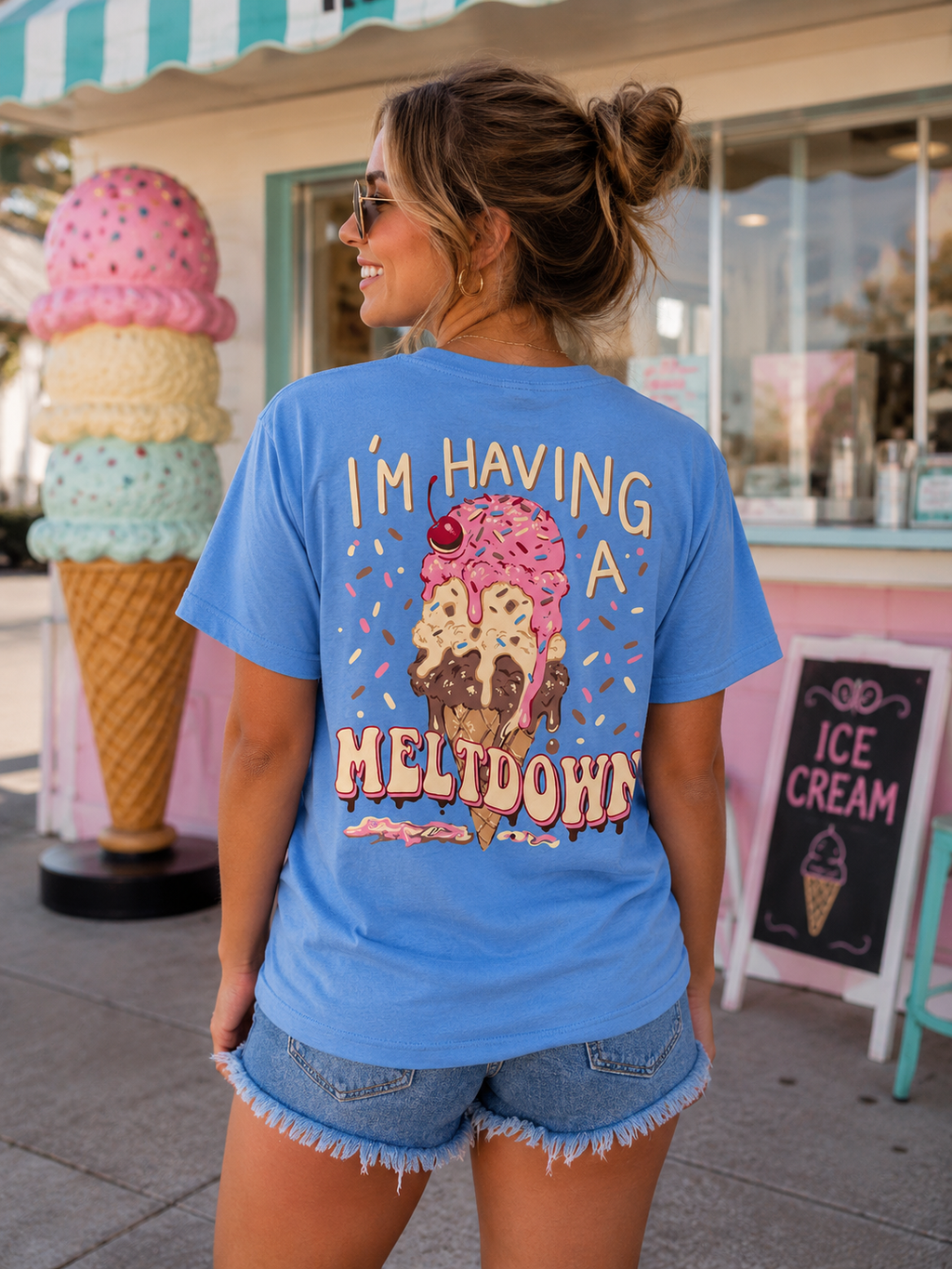 Southern Attitude Ice Cream Meltdown - Adult & Kids T-Shirts, Sweatshirts & Hoodies apparel design preview 1