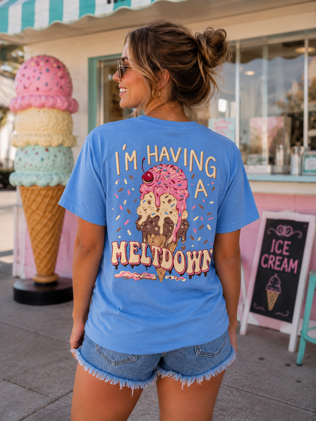 Southern Attitude Ice Cream Meltdown - Adult & Kids T-Shirts, Sweatshirts & Hoodies apparel design preview 1