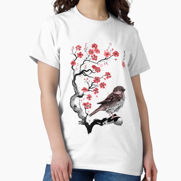 Little Sparrow sumi-e - Adult & Kids T-Shirts, Sweatshirts & Hoodies apparel design preview 1