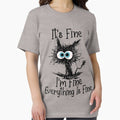 It's Fine I'm Everything Is Funny cat - Adult & Kids T-Shirts, Sweatshirts & Hoodies apparel design preview 1