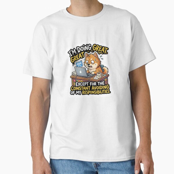 A stress full dog working in hurry - Adult & Kids T-Shirts, Sweatshirts & Hoodies apparel design preview 1