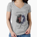 I'm with you till the end of line Fitted V-Neck - Adult & Kids T-Shirts, Sweatshirts & Hoodies apparel design preview 1