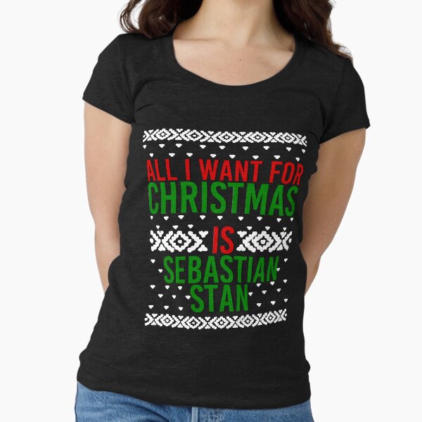 All I Want For Christmas (Sebastian Stan) Fitted - Adult & Kids T-Shirts, Sweatshirts & Hoodies apparel design preview 1