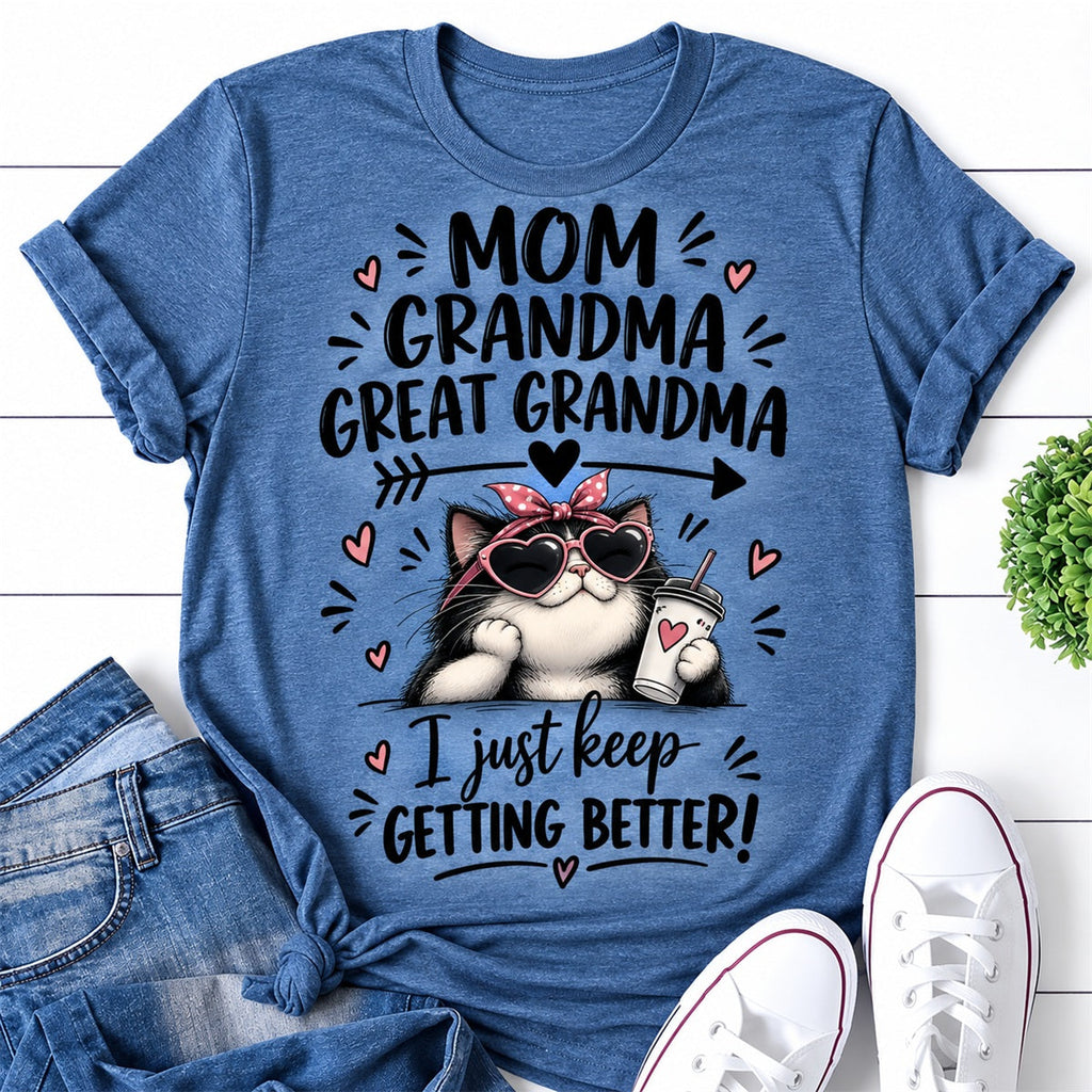 Mom Grandma Great Cat Print Women Slogan - Adult & Kids T-Shirts, Sweatshirts & Hoodies apparel design preview 1