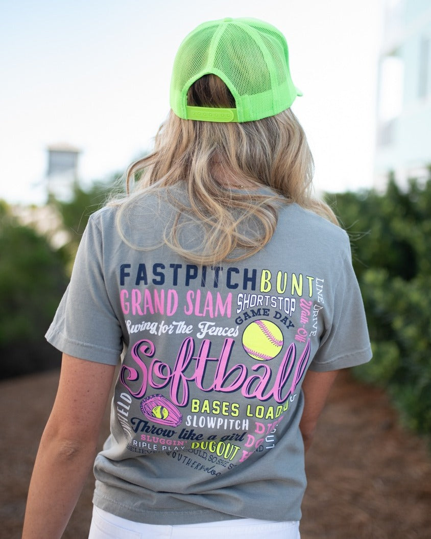 Southernology Softball Sayings Comfort Colors - Adult & Kids T-Shirts, Sweatshirts & Hoodies apparel design preview 1