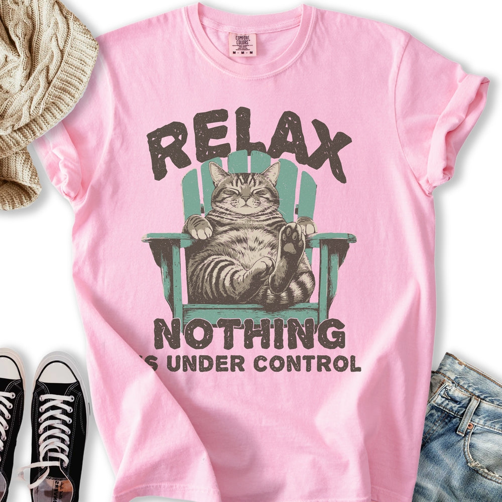 Relax Cat - Adult & Kids T-Shirts, Sweatshirts & Hoodies apparel design preview 2