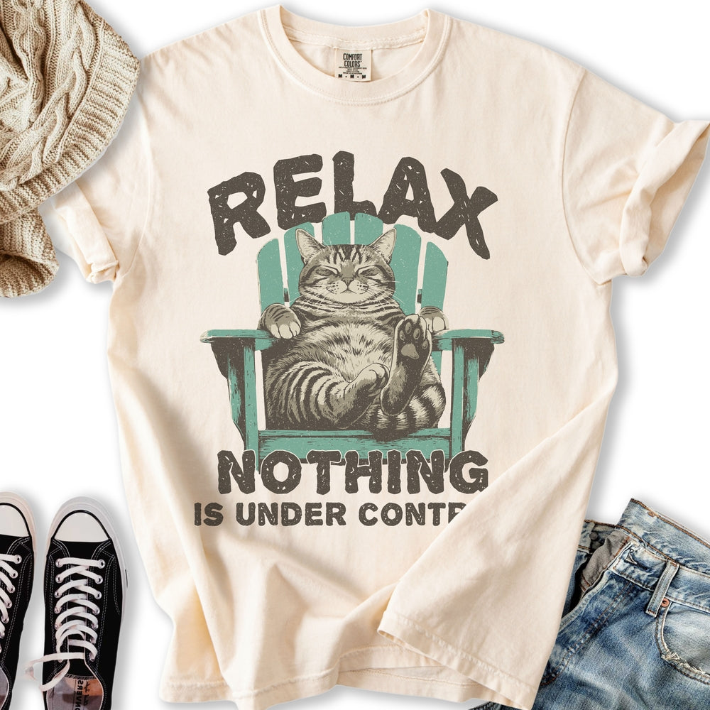 Relax Cat - Adult & Kids T-Shirts, Sweatshirts & Hoodies apparel design preview 1