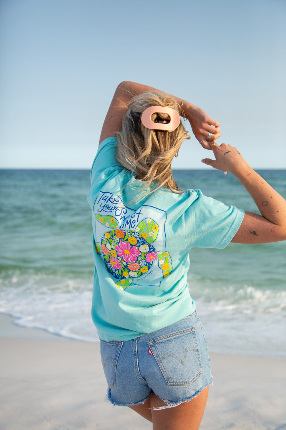Southernology Sweet Time Turtle Comfort Colors - Adult & Kids T-Shirts, Sweatshirts & Hoodies apparel design preview 1