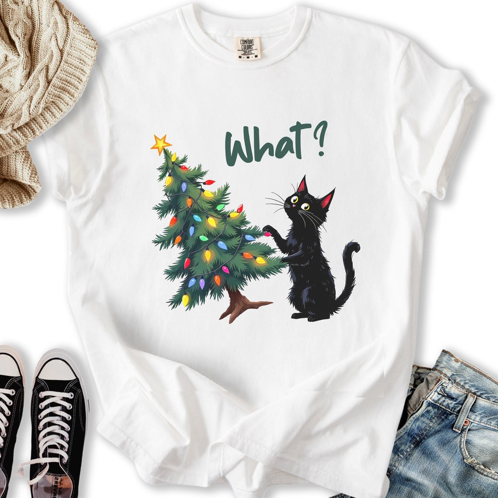 Black Cat What - Adult & Kids T-Shirts, Sweatshirts & Hoodies apparel design preview 2