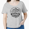 Stay Wild black Relaxed Fit - Adult & Kids T-Shirts, Sweatshirts & Hoodies apparel design preview 1