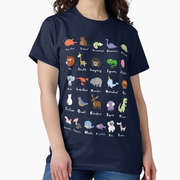 The Animal Alphabet - Adult & Kids T-Shirts, Sweatshirts & Hoodies apparel design preview 1